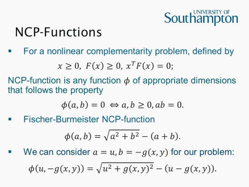NCP-Functions